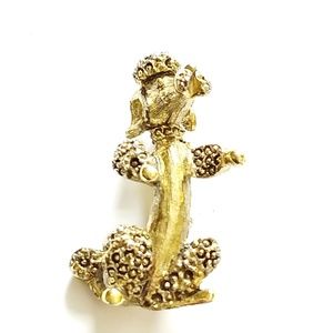 Vintage GERRY's Playful Poodle Dog Pin Brooch